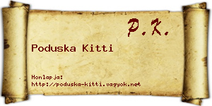 Poduska Kitti névjegykártya
